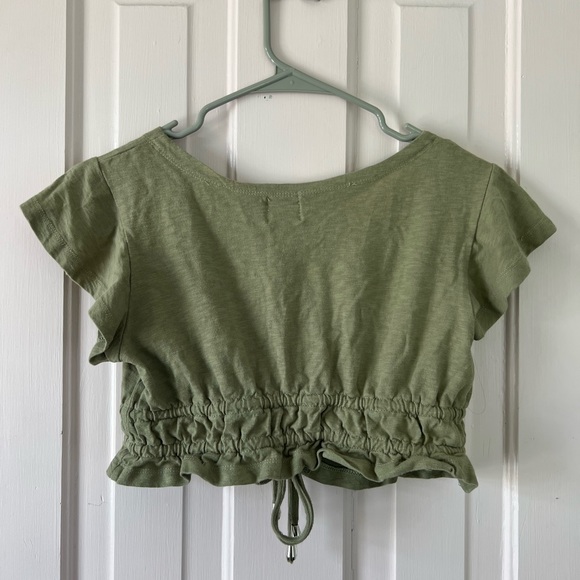 JAMISON Reid Princess Polly Crop Top in Khaki - Picture 3 of 8